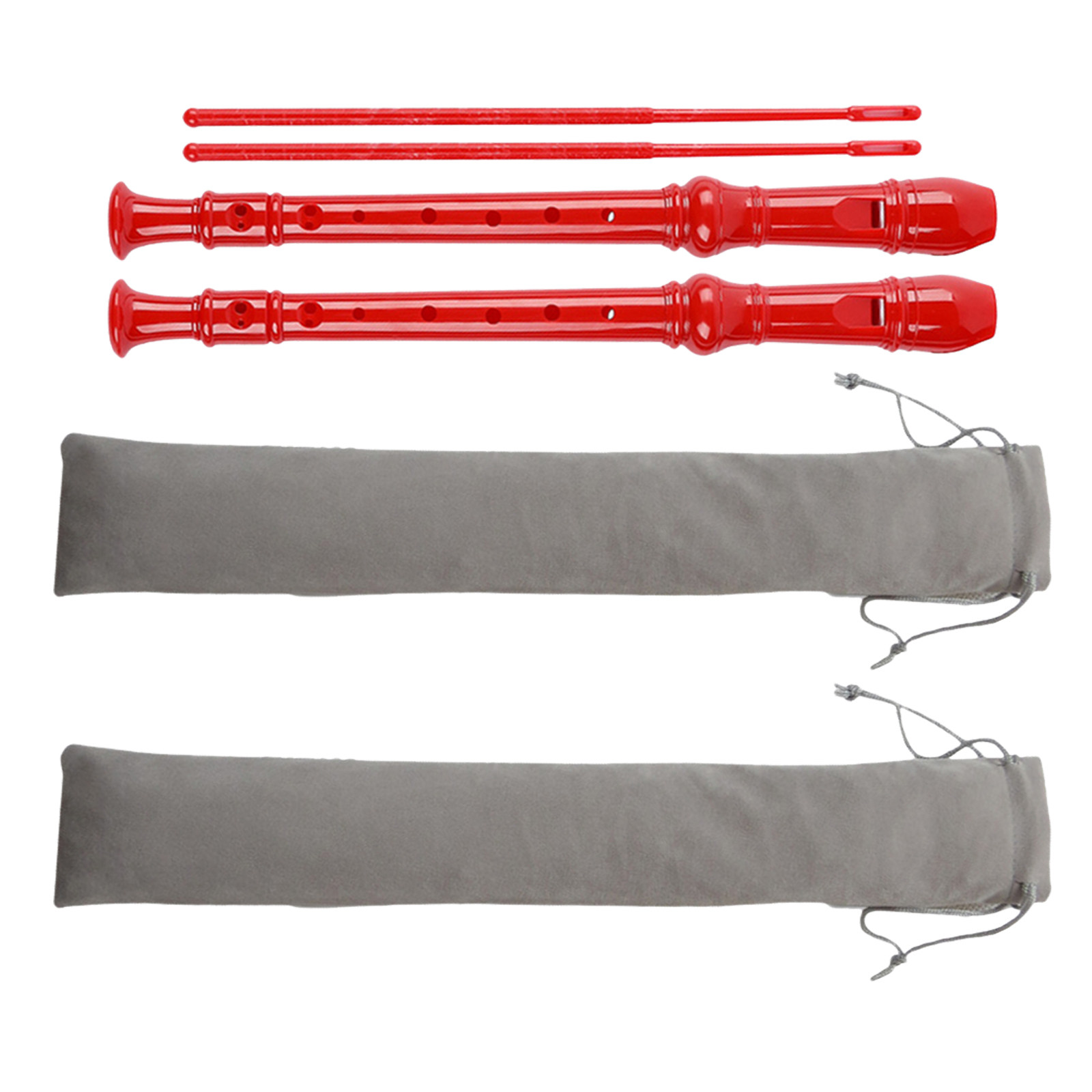 Soprano Recorder Plastic - 학생용 소프라노 리코더 2세트, 8홀, 독일식,