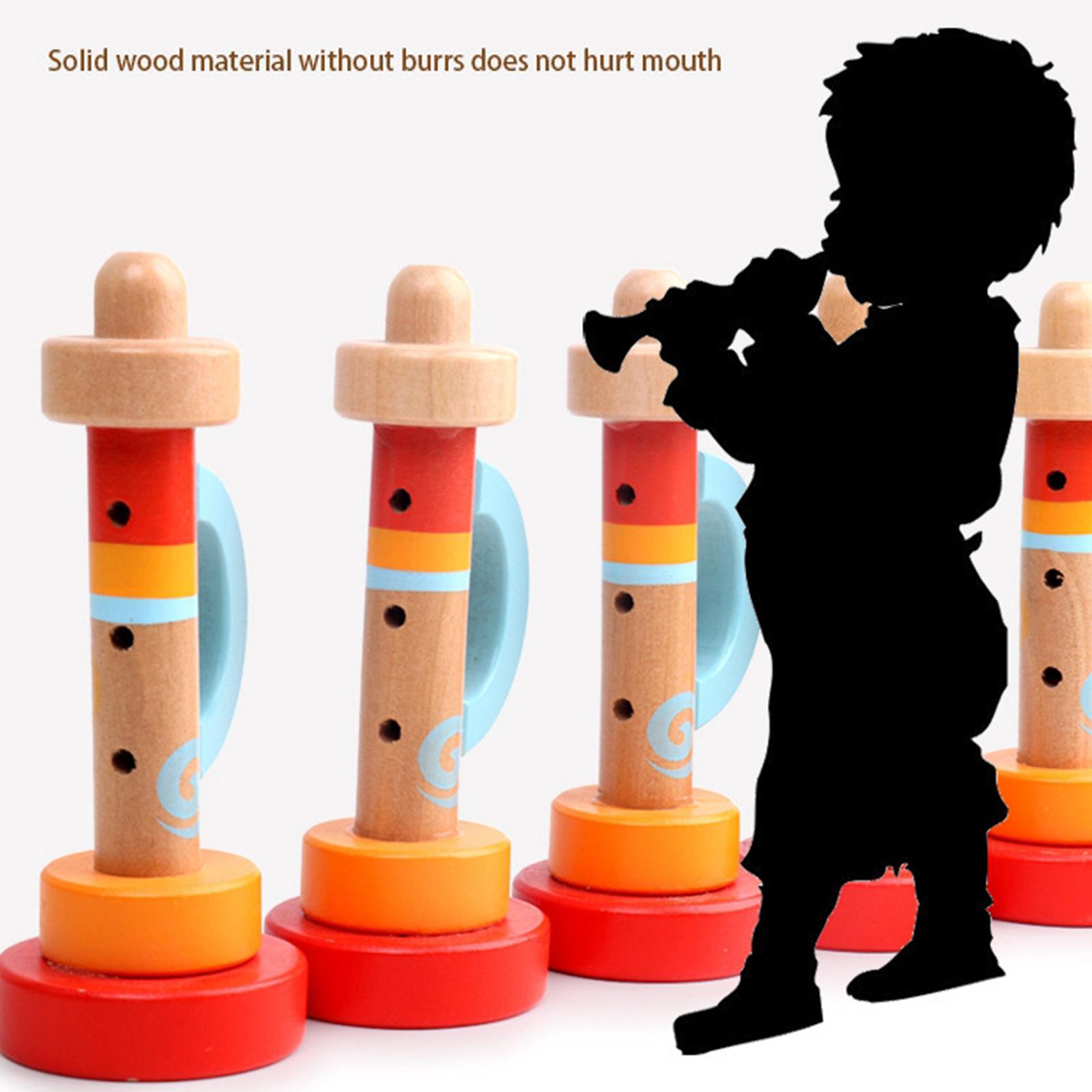어린이용 나무 트럼펫 장난감, 음악 악기, 유아 교육용 - Musical Instrument Bugle 리뷰 및 가격