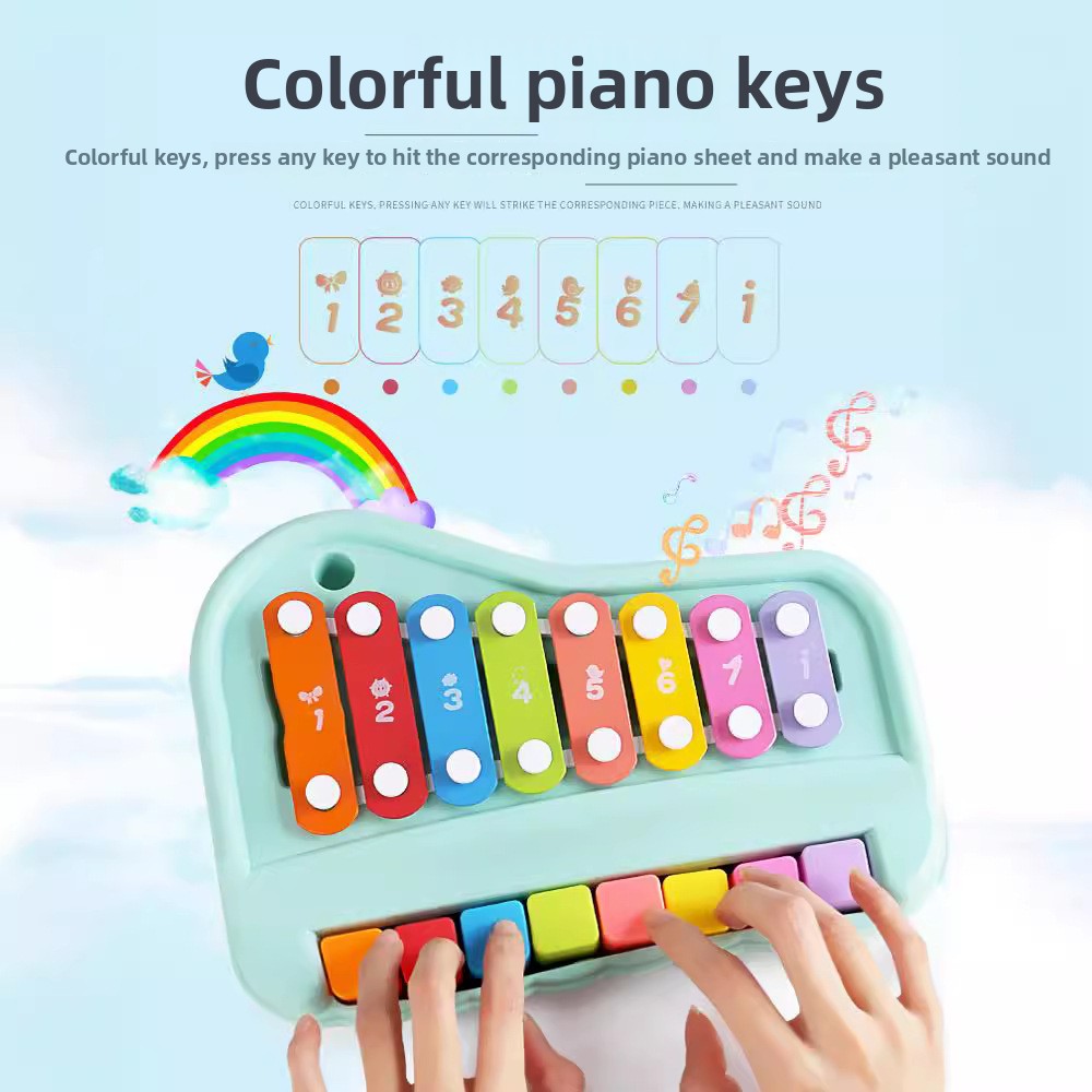 8음계 실로폰 피아노 2-in-1 조기 교육용 악기,  - Musical Instrument Harmonium 리뷰 및 가격