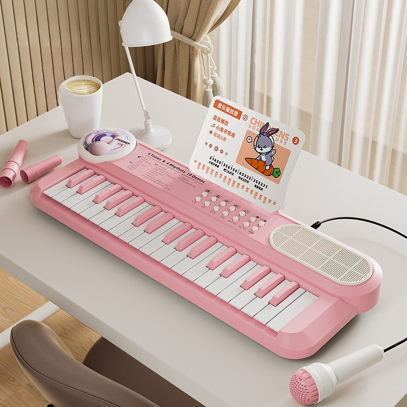 37키 어린이 전자 피아노 키보드 마이크 포함 음악 교 - Musical Instrument Harmonium 리뷰 및 가격